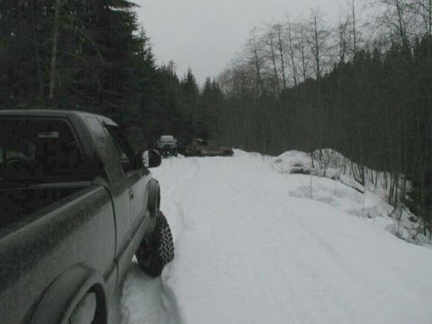 1985 Ford Bronco - This is on Mamquam FSR after we decided to turn around. We were only around 10 km in, and the snow was slippery and getting deeper. Tractio…