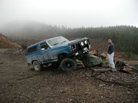 1985 Ford Bronco - Ed poses next to the Bronco.