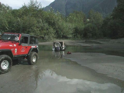 1985 Ford Bronco - Grumpy made a wrong turn and sunk his CJ.
