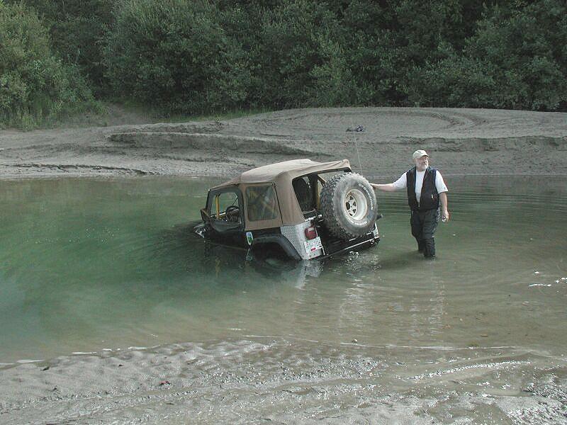 Grumpy made a wrong turn and sunk his CJ.