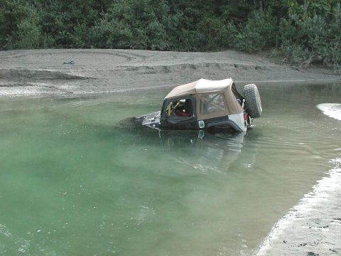 1985 Ford Bronco - Grumpy made a wrong turn and sunk his CJ.