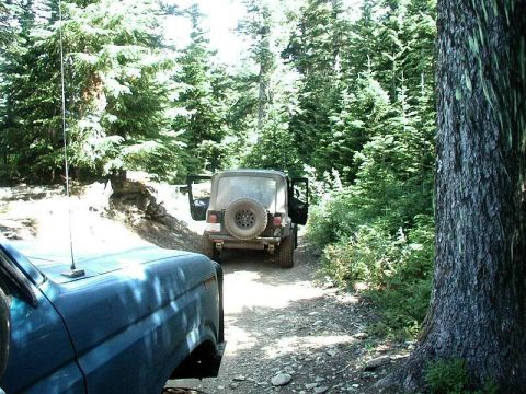 1985 Ford Bronco - Looking ahead on the trail.