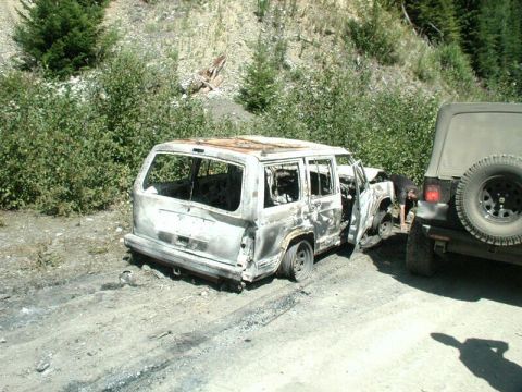 1985 Ford Bronco - Unfortunately, we came across a fellow wheelers Cherokee that was reported stolen about one week ago.