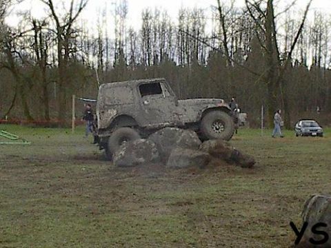 1985 Ford Bronco - A Jeep playing on a rock pile.
