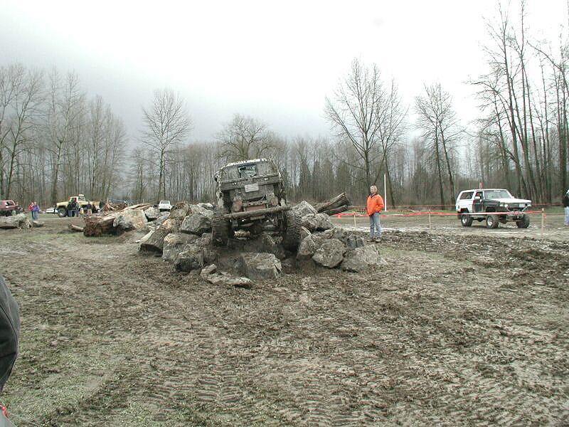 Another Toyota tackling the rock pile.