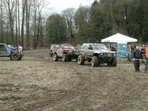 1985 Ford Bronco - A bobbed 4-Runner and a Bronco II with an exo-cage.