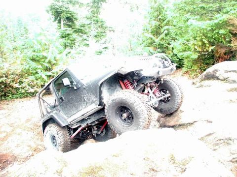 1985 Ford Bronco - Clint climbing the rock again.