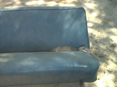 1971 Ford Bronco - Driver side seating area and back rest area.