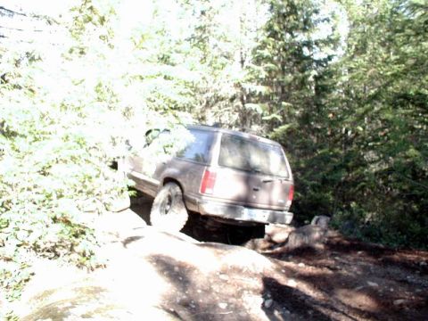 1985 Ford Bronco - Inder playing around at the first campsite at Sunrise Lake.