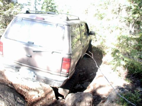 1985 Ford Bronco - Inder playing around at the first campsite at Sunrise Lake.