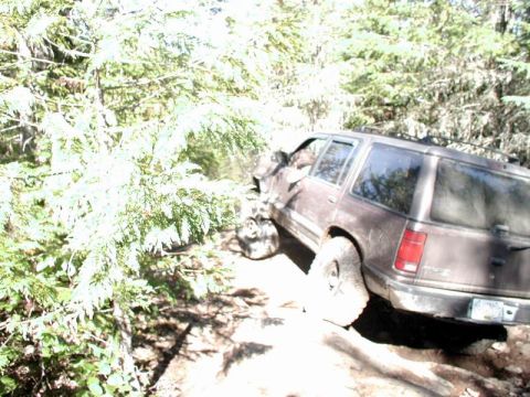 1985 Ford Bronco - Inder playing around at the first campsite at Sunrise Lake.