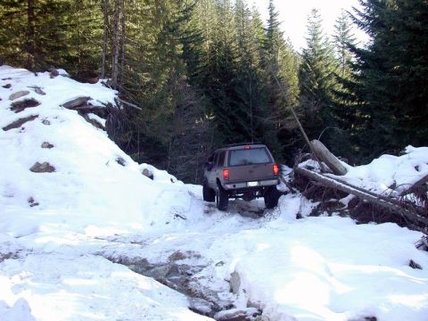 1985 Ford Bronco - One of the larger wash-outs.