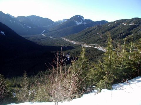1985 Ford Bronco - Looking down on Norrish Creek from about 3000' feet.