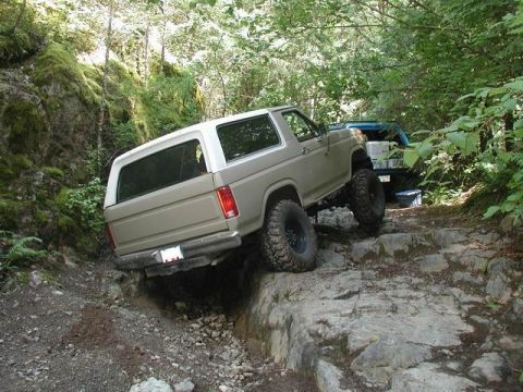 1985 Ford Bronco - It couldn't have happened in a better spot!