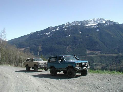 1985 Ford Bronco - View from the Chilliwack Bench FSR.