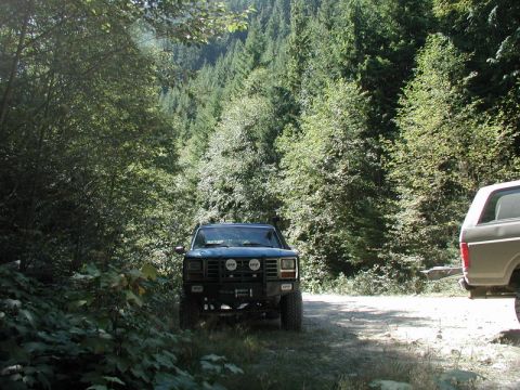 1985 Ford Bronco - Blue waiting to hit the trail.