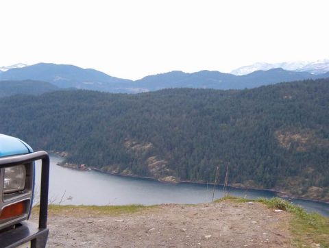 1985 Ford Bronco - Looking SouthWest over Harrison Lake.