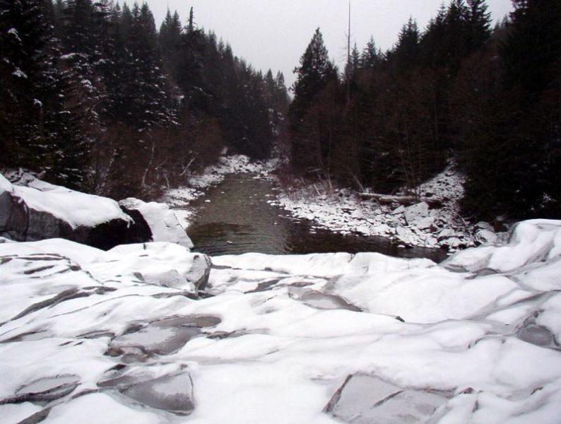 It was a bit of a hike down here, but well worth it; looking down Big Silver Creek