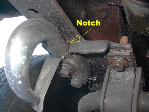 1986 Ford Bronco - Minor clearance notch of vertical part of the sway bar plate mounted to frame. I used a sawzall