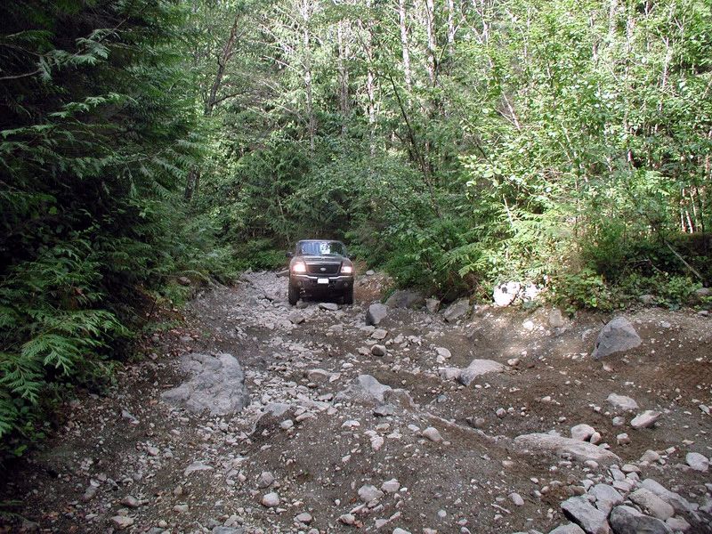 Just before the V-rock heading up to Sunrise Lake.