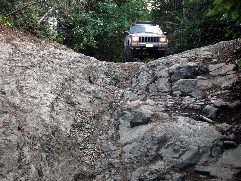 Coming down the V-rock.
