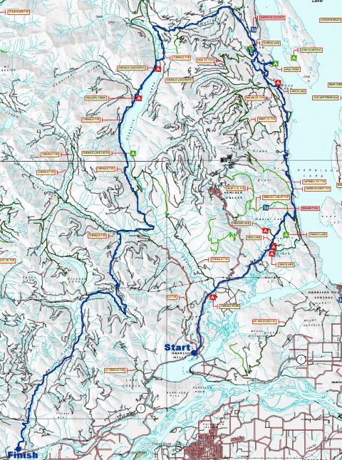 1985 Ford Bronco - A map of the route we took.