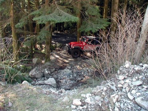 1985 Ford Bronco - After we got back to the main road, we found Yasu trying a different way out.