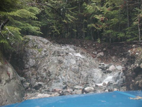 1985 Ford Bronco - The view from the trench looking up the waterfall.