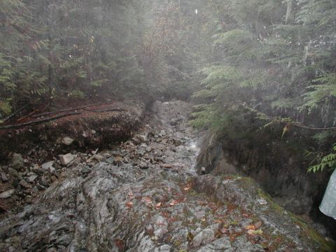 1985 Ford Bronco - Looking down the waterfall.