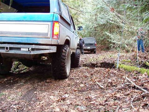 1985 Ford Bronco - The sink hole was about 3' deep.