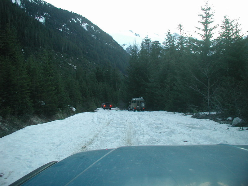 We turned around and went back the way we came. Shortly after turning around, I noticed that my steering was not as responsive as it normally was. After a quick inspection, we found that my engine crossmember was cracked in two places, and the frame was cracked at the power steering pump. We figured that with the crossmember for the leaf springs, I could get home fine. That wasn't quite the case.
