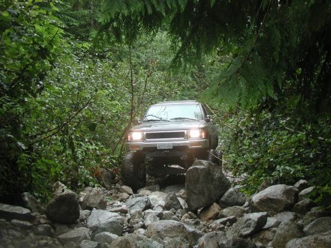 1985 Ford Bronco - This big rock made for some fun.