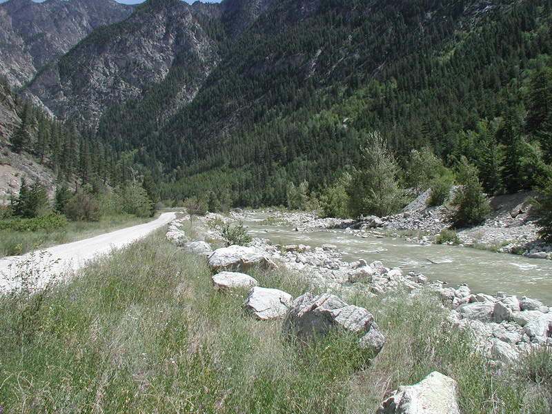 Looking East down the Bridge River.