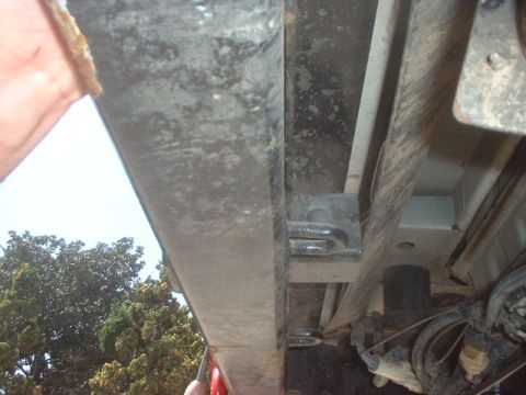 1995 Ford Bronco - view from the back. its got the stuff back there for the safety chain.