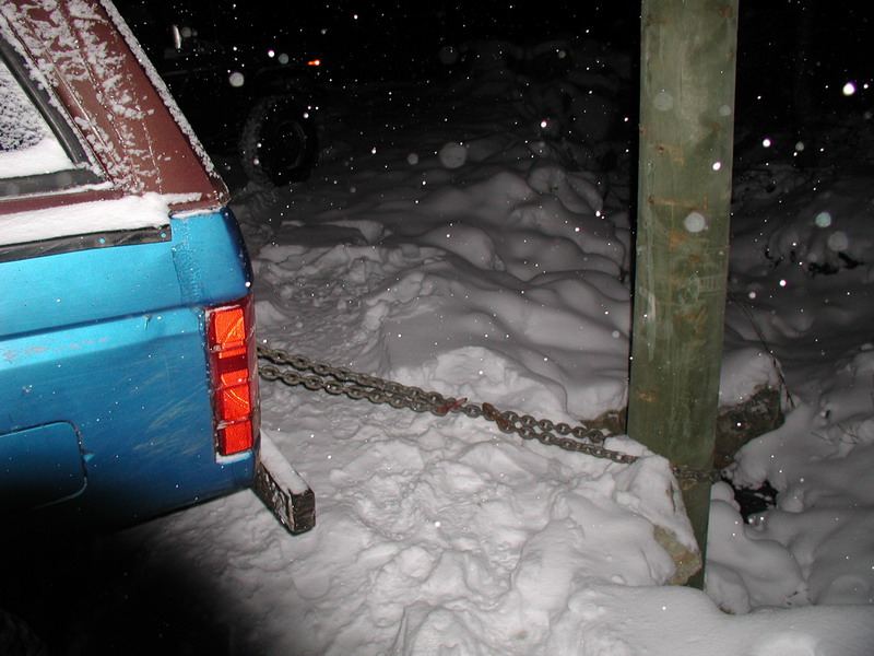 Not very often you have a nice sturdy telephone pole to help anchor you.
