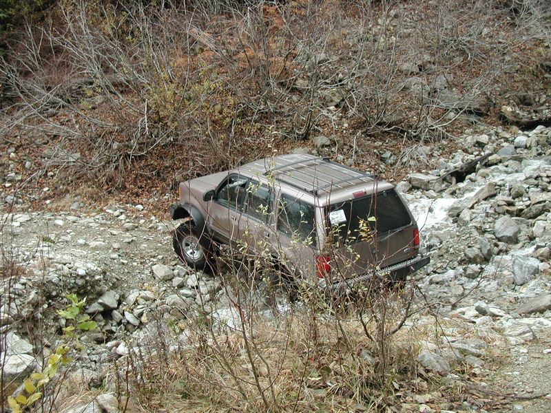 There were lots of these old wash outs.