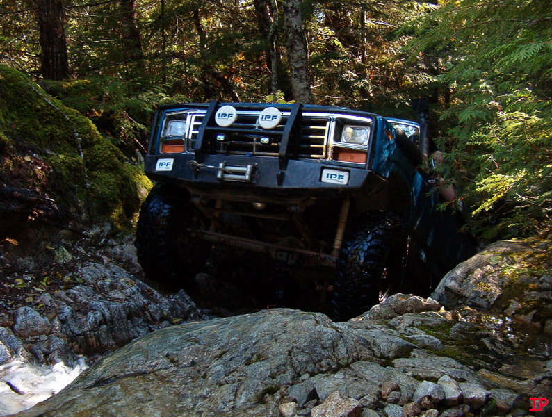 Climbing into the Trench.