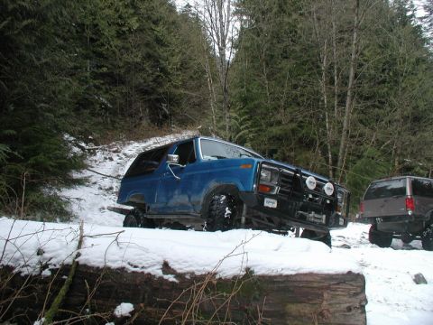 1985 Ford Bronco - Indir went to check out another side trail, so I played around.