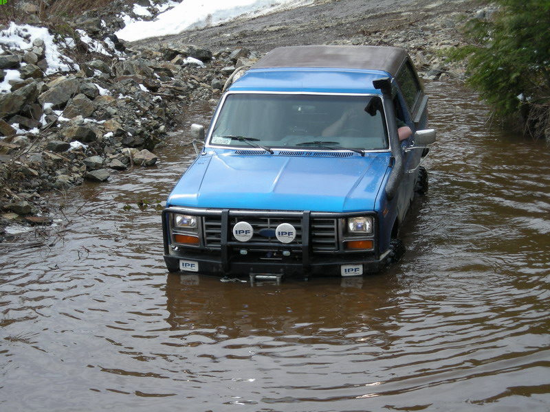 The water was over the rock sliders.