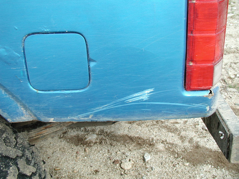 Also tagged the left rear quarter panel.