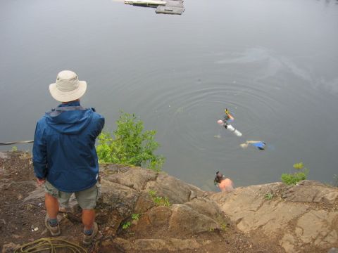 1985 Ford Bronco - The dive team checking things out.