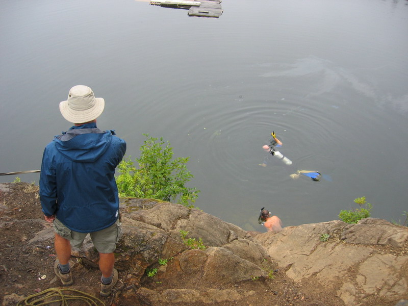 The dive team checking things out.