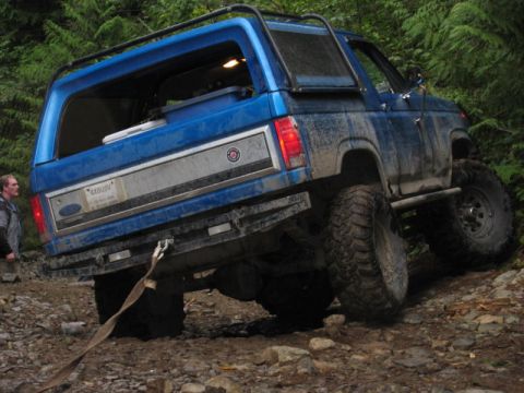 1985 Ford Bronco - Know e-brake means being creative parking.