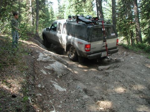 1985 Ford Bronco - Falcon Hill was no problem, but the ledge near the top made for some good pictures: