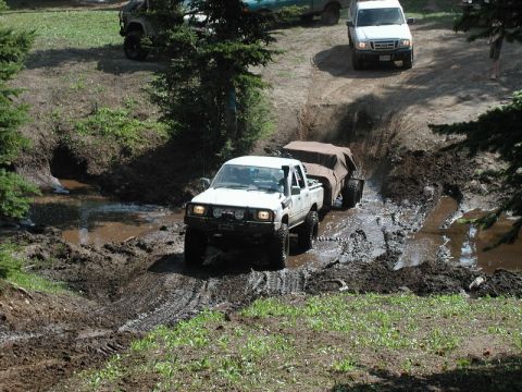 1985 Ford Bronco - Danny was leading up to this point, but he sent me in this hole first, just in case it was deeper than it looked. It wasn't: