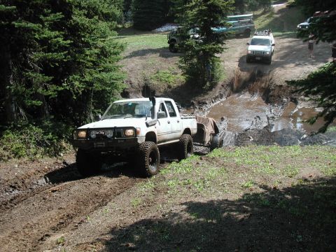 1985 Ford Bronco - Danny was leading up to this point, but he sent me in this hole first, just in case it was deeper than it looked. It wasn't: