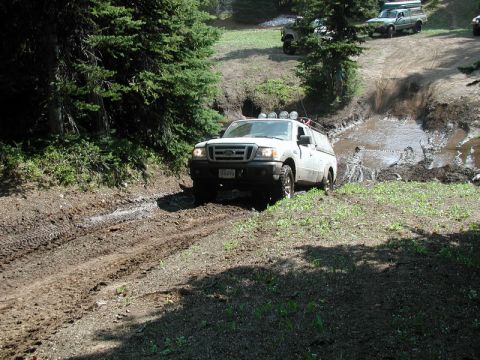 1985 Ford Bronco - Danny was leading up to this point, but he sent me in this hole first, just in case it was deeper than it looked. It wasn't: