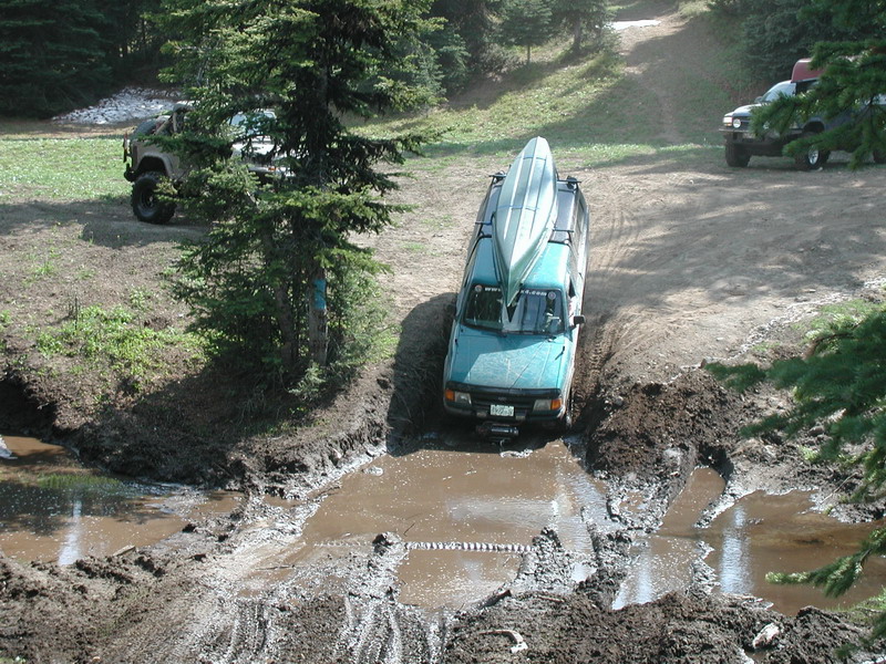 Danny was leading up to this point, but he sent me in this hole first, just in case it was deeper than it looked. It wasn't: