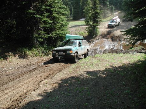 1985 Ford Bronco - Danny was leading up to this point, but he sent me in this hole first, just in case it was deeper than it looked. It wasn't: