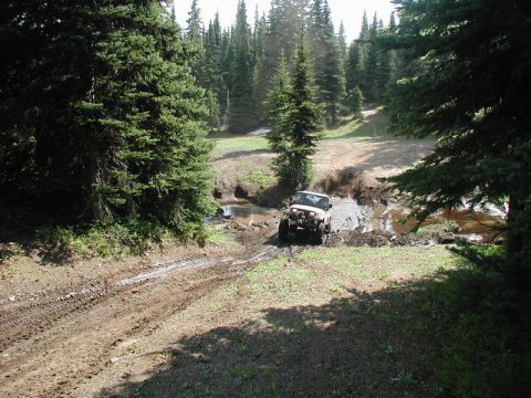 1985 Ford Bronco - Danny was leading up to this point, but he sent me in this hole first, just in case it was deeper than it looked. It wasn't: